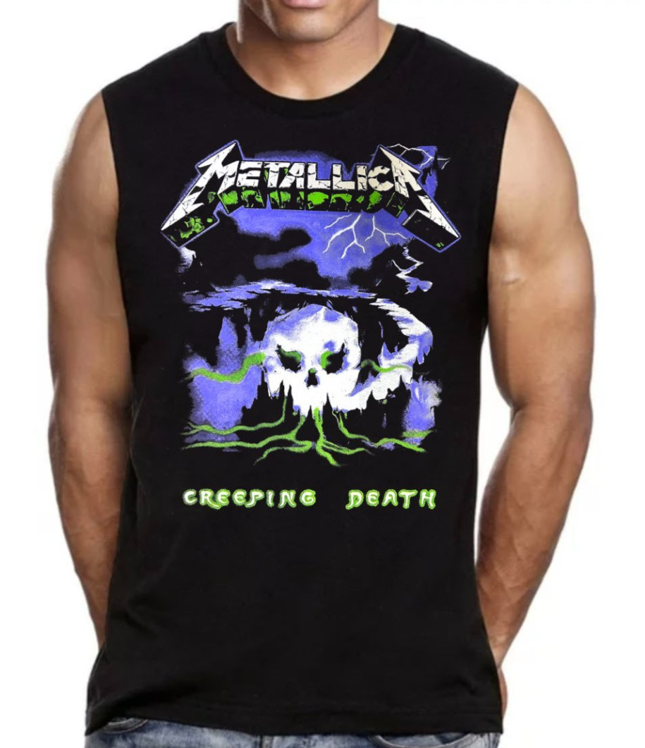 Metallica Creeping Death Heavy Metal Band Men’s Black Muscle Shirt