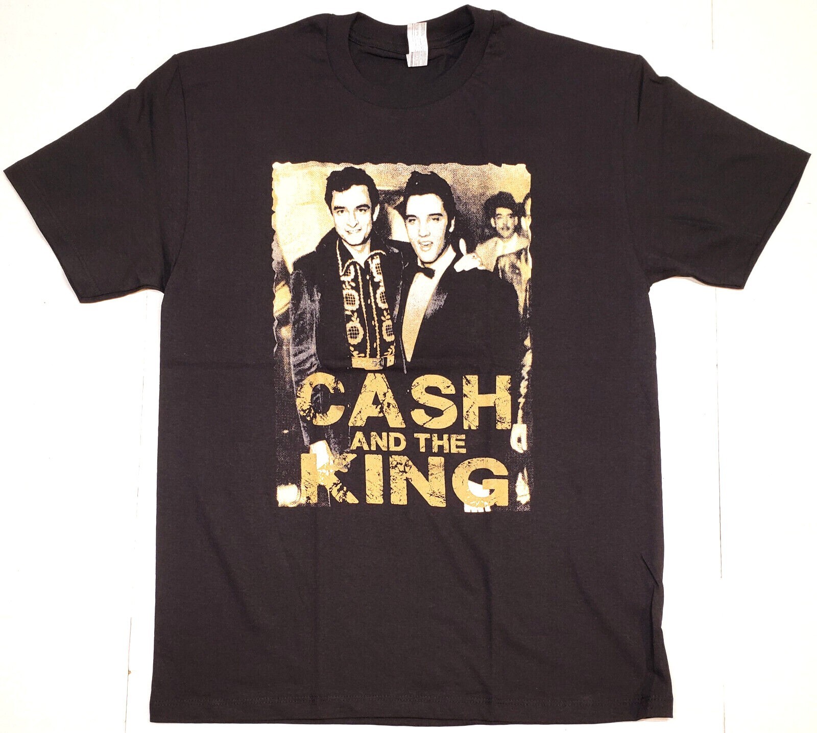 Cash And The King T-shirt JOHNNY CASH ELVIS PRESLEY Tee 100% Cotton Men’s New