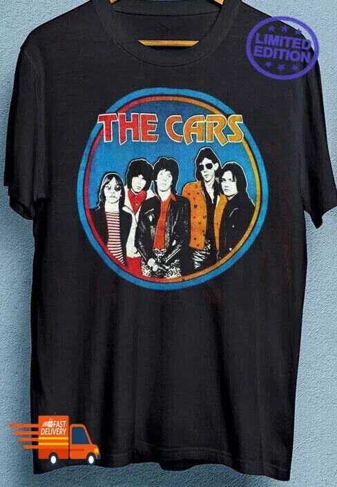 Vintage The Cars Band T-shirt Black Unisex All Size NZ146 FREE SHIPPING