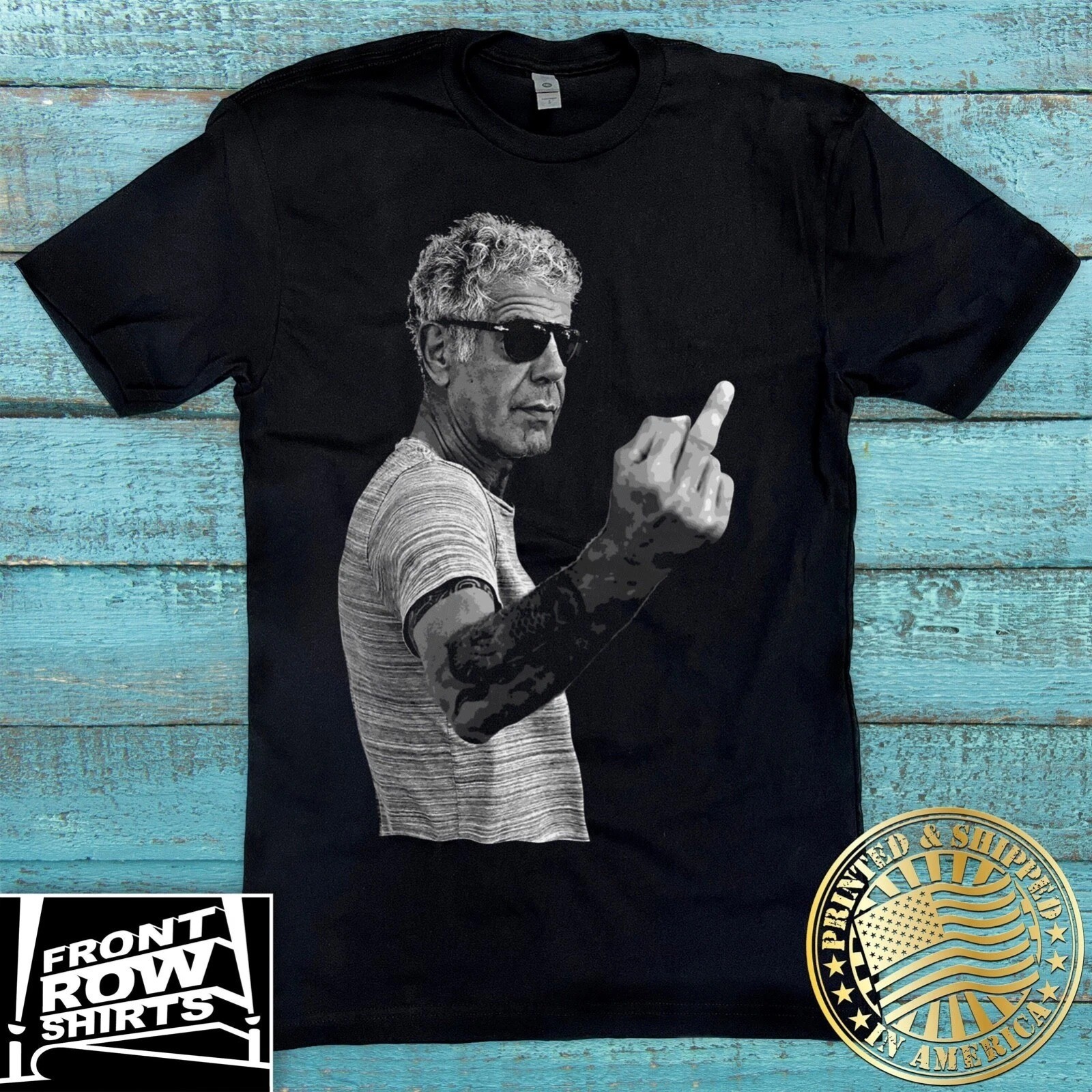 Anthony Bourdain “Middle Finger” T-Shirt, Chef Tribute Graphic Tee,