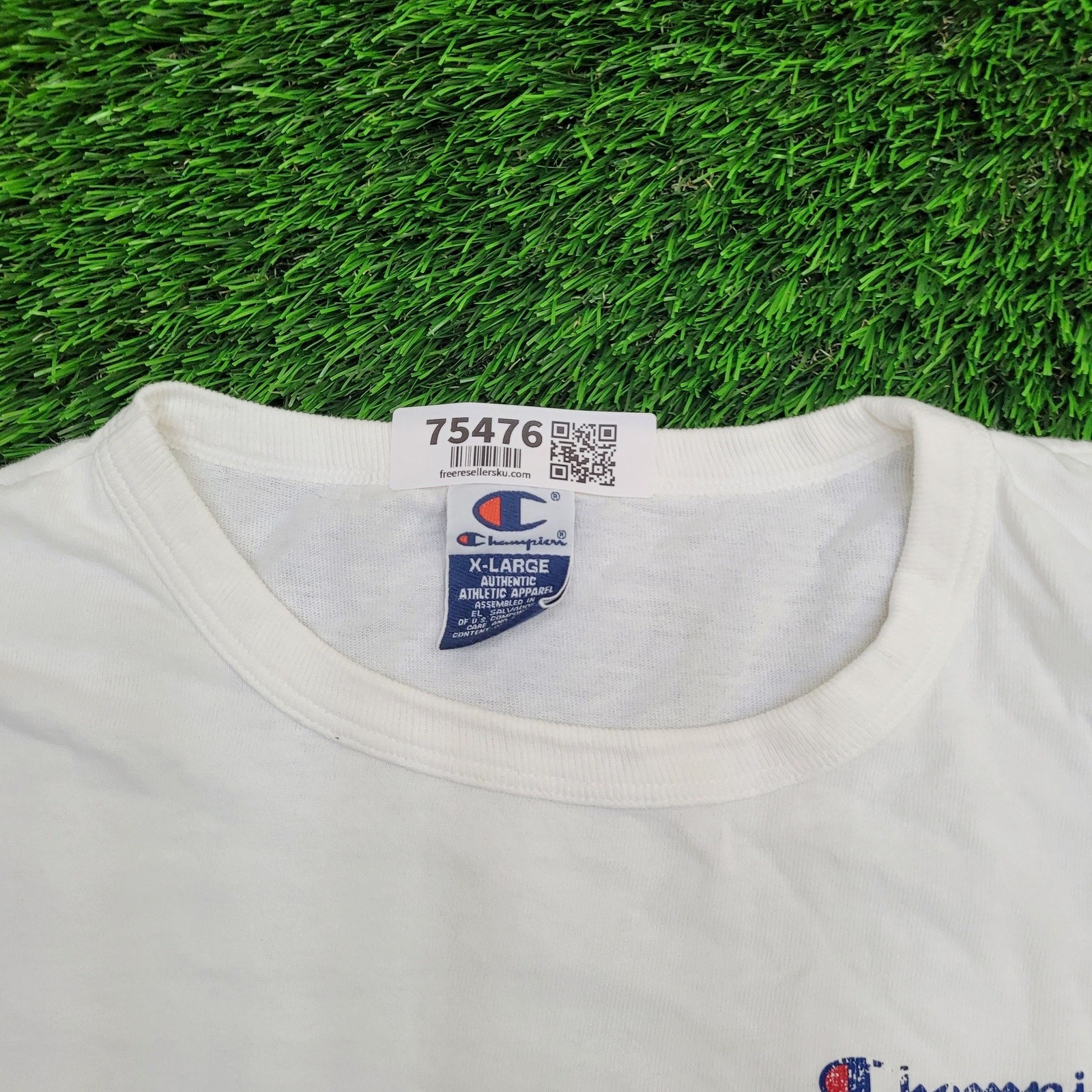 Vintage Champion Script Shirt XL 25×27 Baggy Y2K