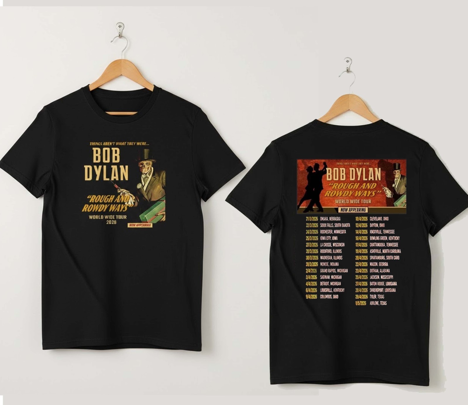 Bob Dylan Rough And Rowdy Ways Tour 2026 T-Shirt, FAST SHIP