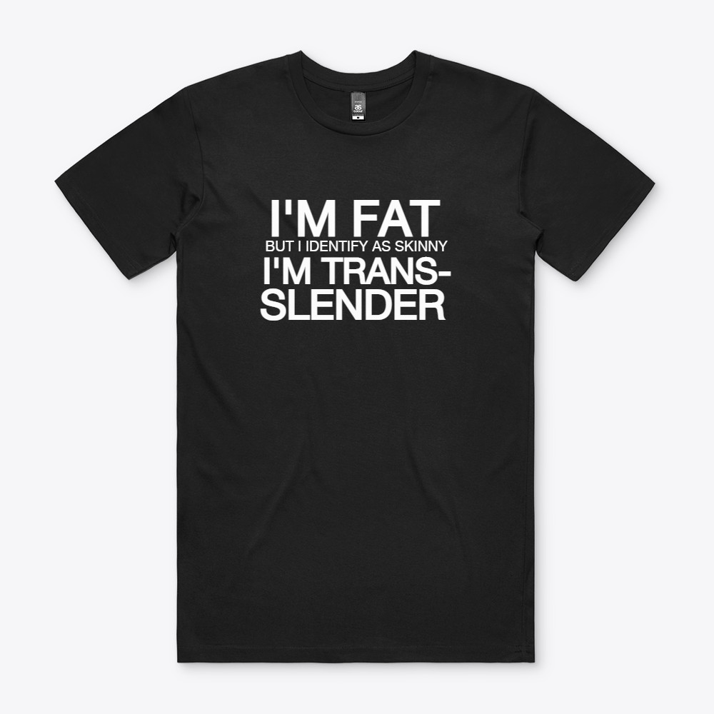 FITNESS I’M FAT BUT I IDENTIFY AS SKINNY T-SHIRT SHIRT TEE S to 2XL Gift