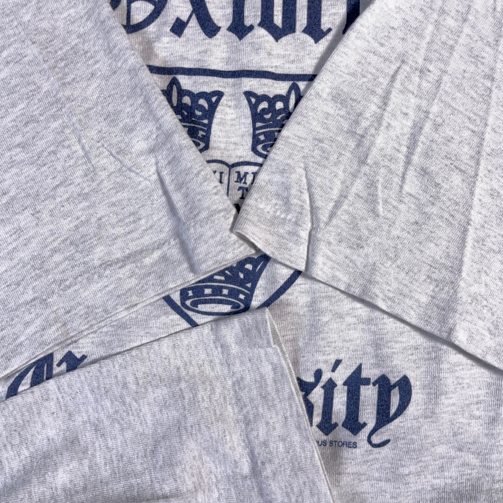 Vintage Oxford University Shirt Men’s XXL Gray Single Stitch Campus Logo 90s
