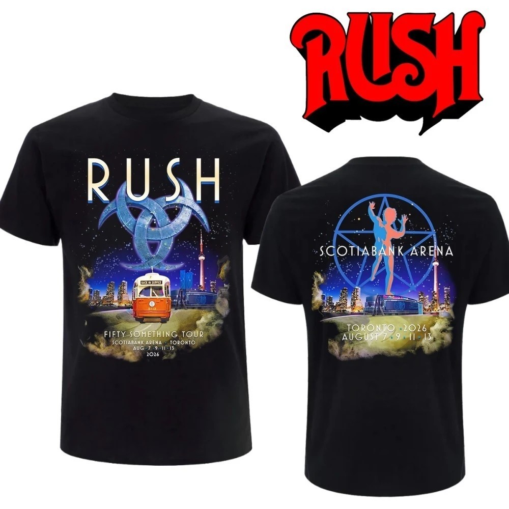 Rush Fifty Something Tour 2026 Toronto Ontario August 7 9 11 13 T-shirt reprint