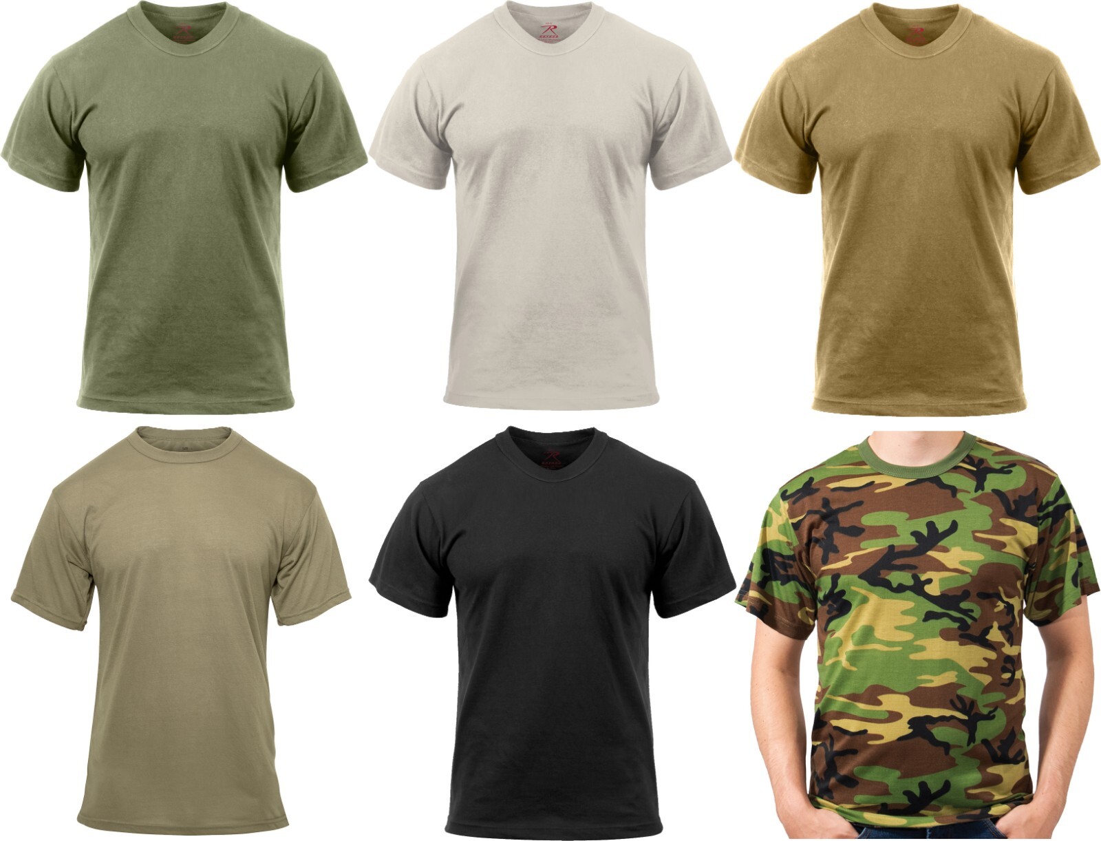 Moisture Wicking T-Shirt Solid Tactical Workout Crew Neck Comfy Lightweight Tee