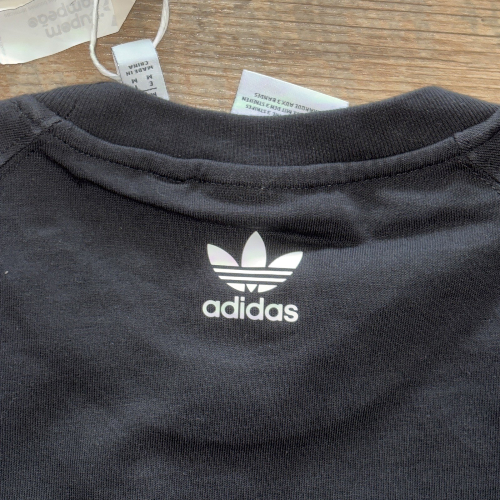 Adidas Originals Men’s Big Trefoil Outline T-Shirt Black White NWT, Size M