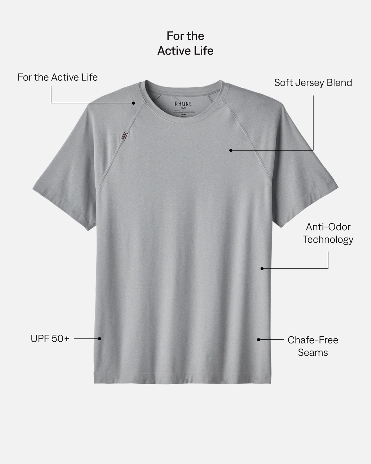 Men’s Reign Tee – Lightweight Performance Workout Shirt with Anti-Odor Techno…