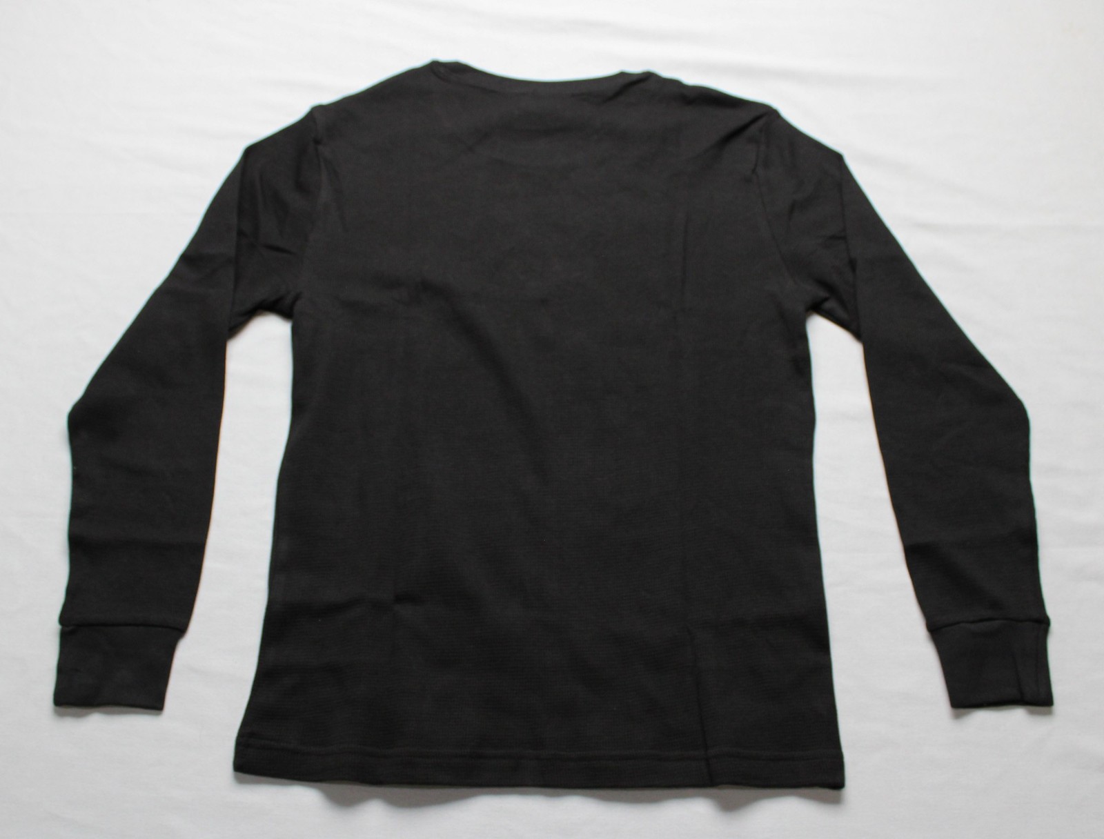 Knocker Men’s Mid Weight Waffle Pullover Thermal Shirt DH3 Black Medium