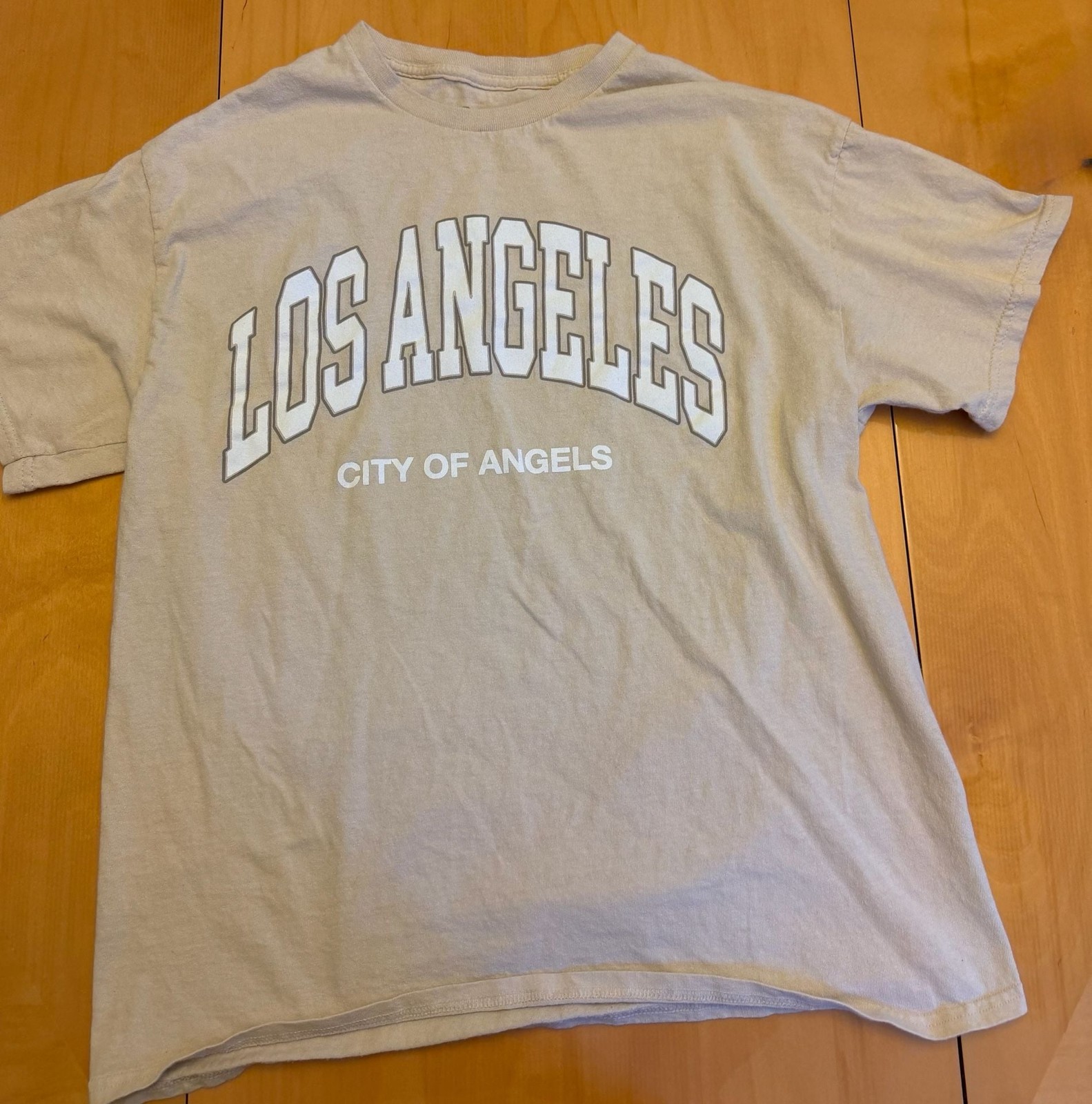 PacSun Los Angeles City of Angels Collegiate Tan Graphic T-Shirt