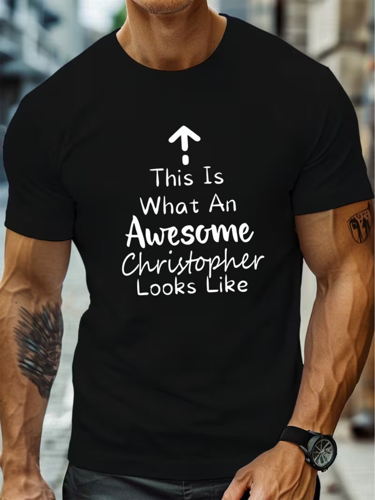 Men’S Summer Tee – Relaxed Fit with Graphic Design, Short Sleeves, Round Neck