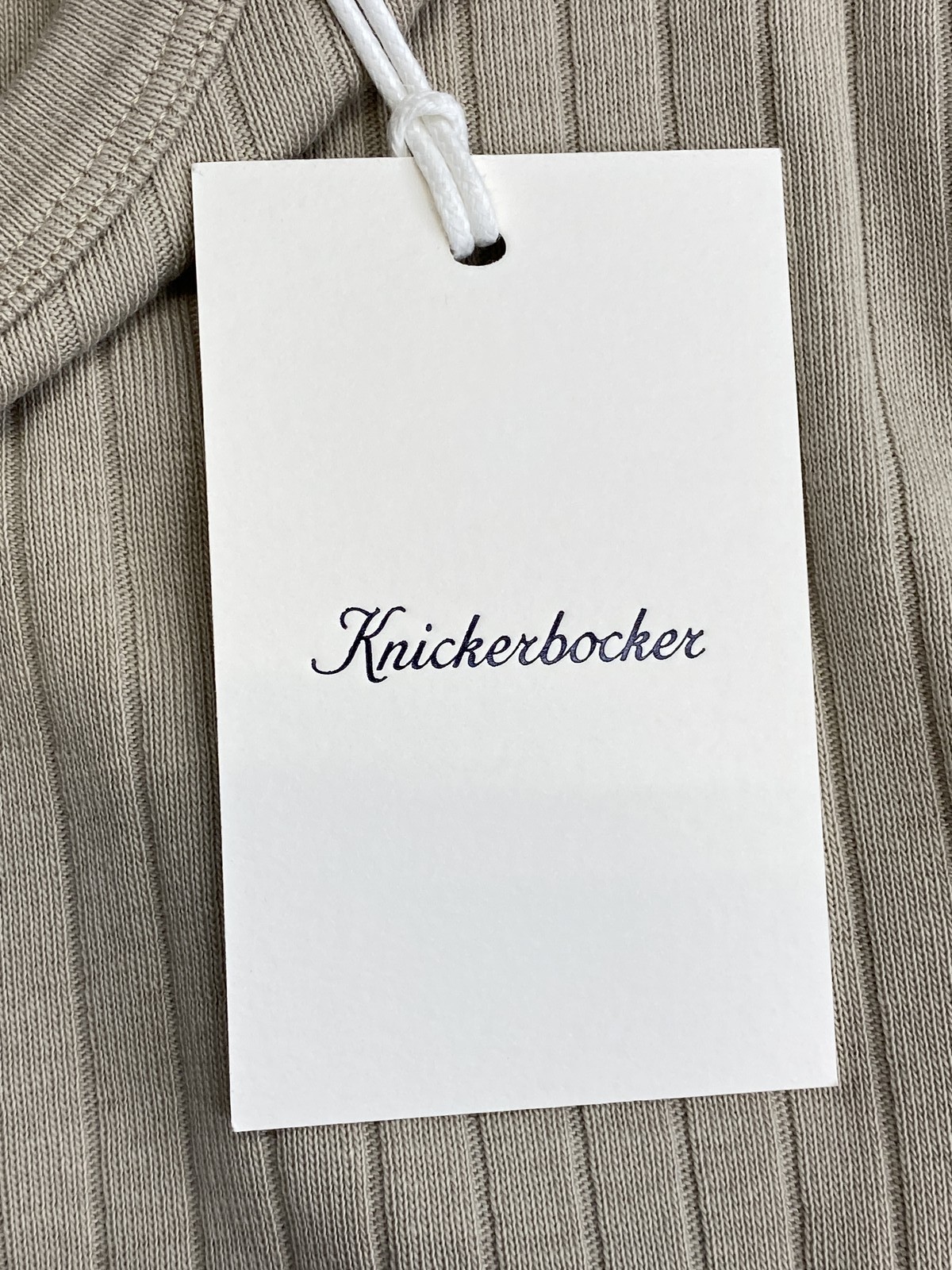 Knickerbocker Mens T-Shirt Dune Brown Size M Rib Pocket Short Sleeve Jersey
