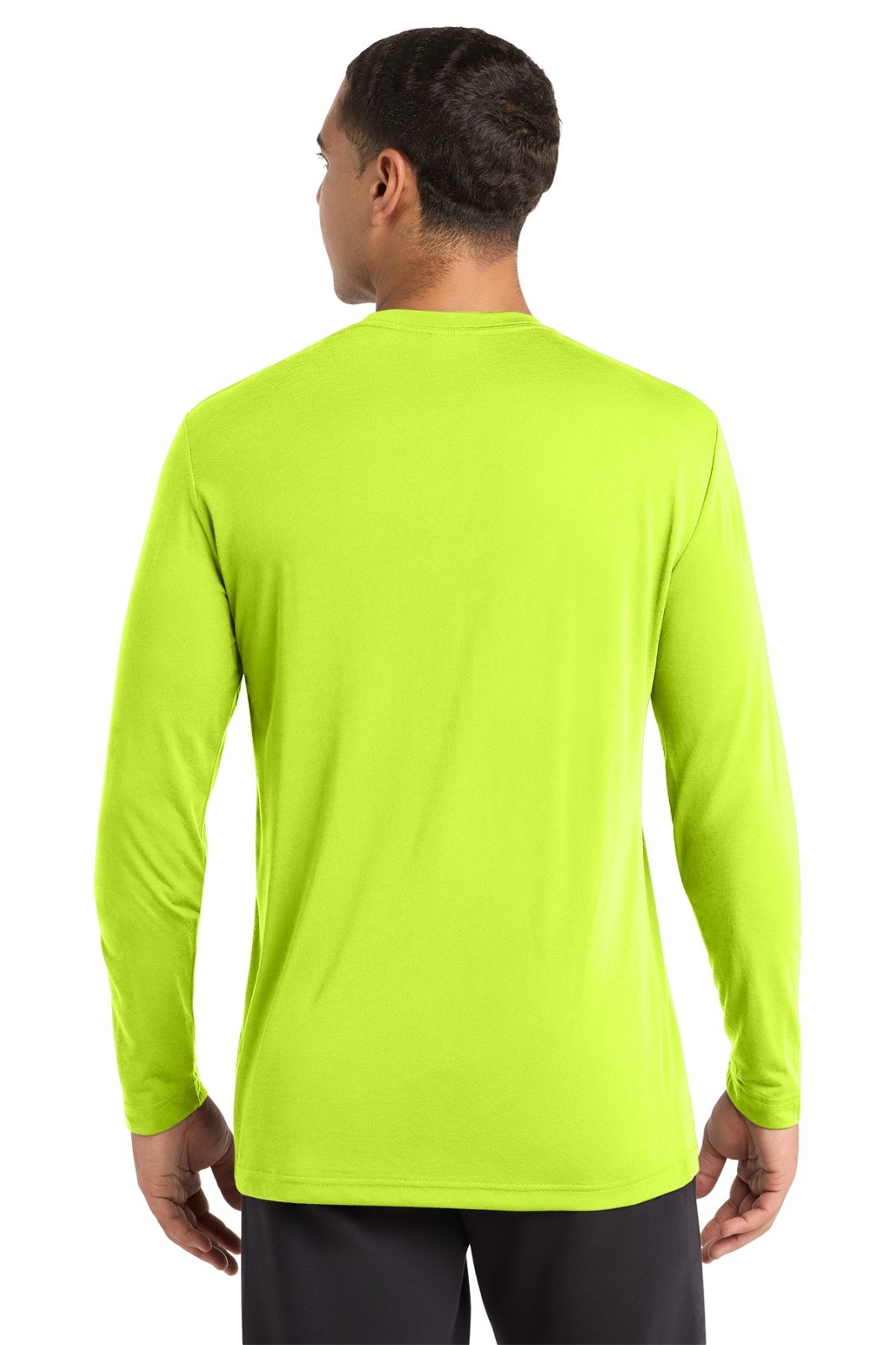 SPORT TEK POSICHARGE COMPETITOR LONG SLEEVE TEE NEON YELLOW SIZE XL