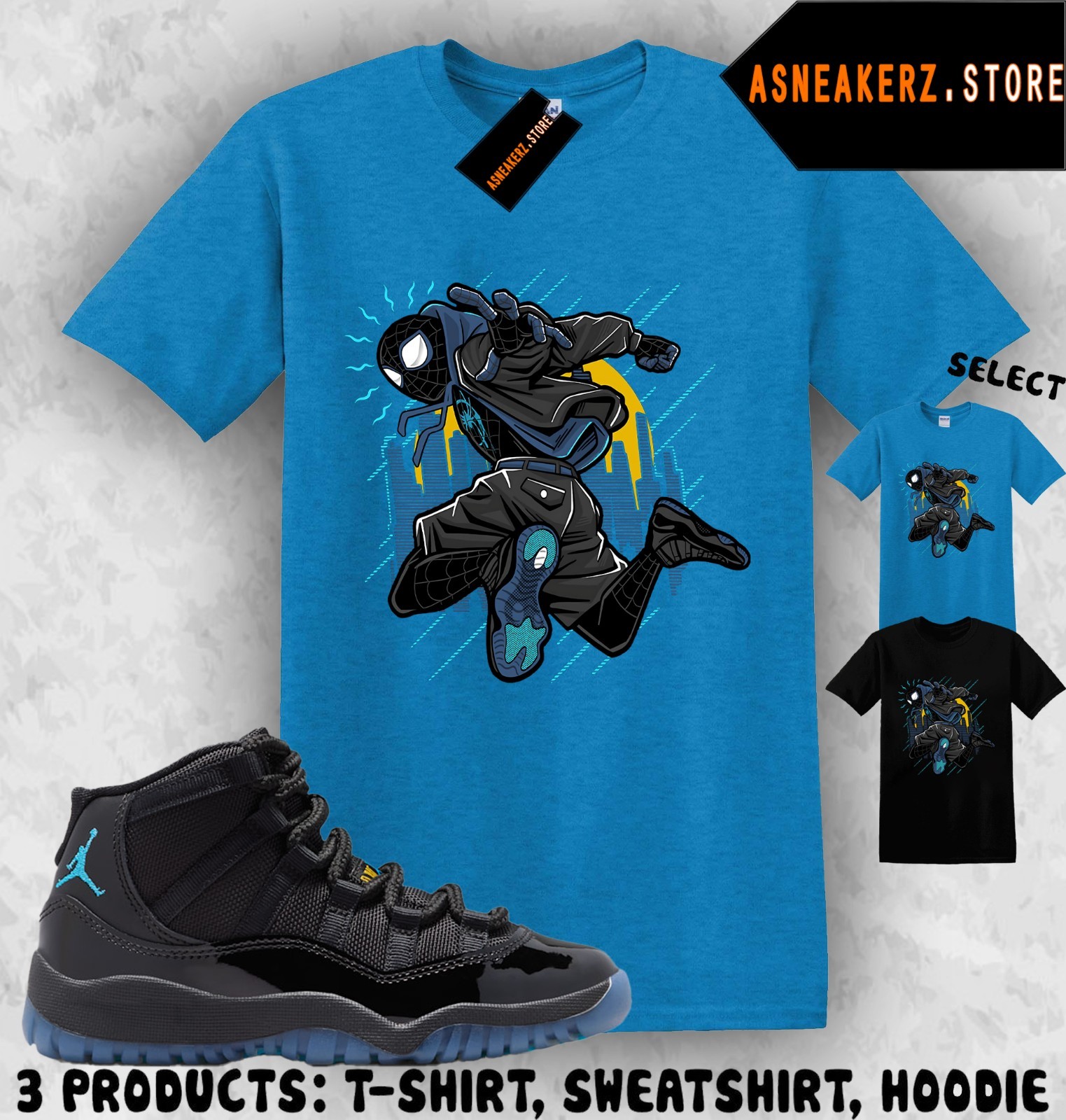 Tee Shirt Matching AJ 11 Gamma Blue 2025 Match Sneaker Sneakerhead Miles T-Shirt