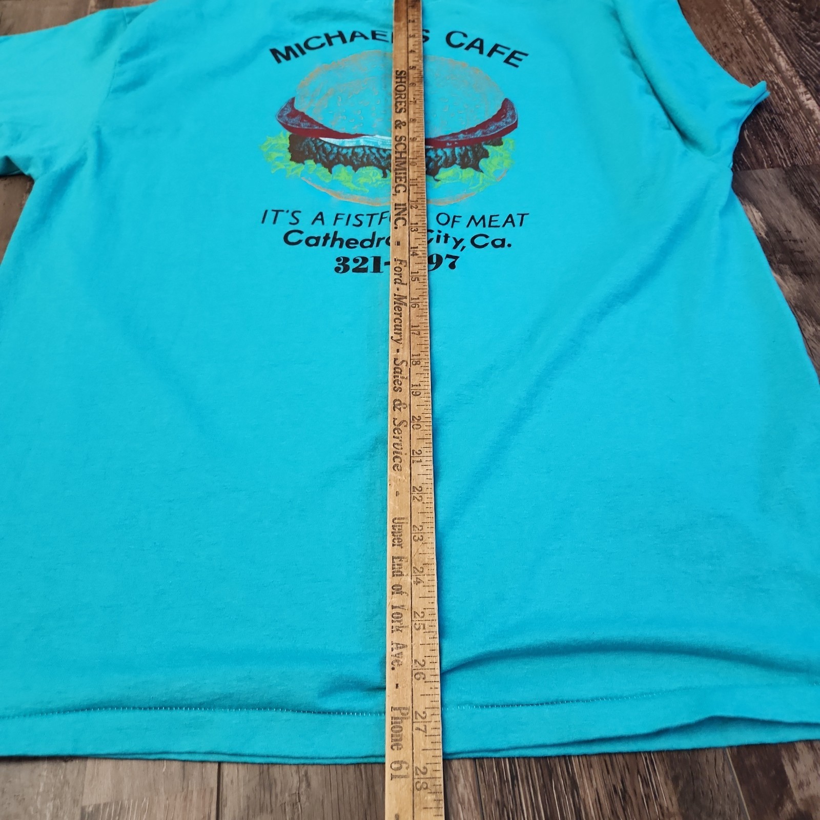 Single Stitch XL Blue Sarcastic Pocket T-Shirt USA Hanes 50/50 “MICHAEL”