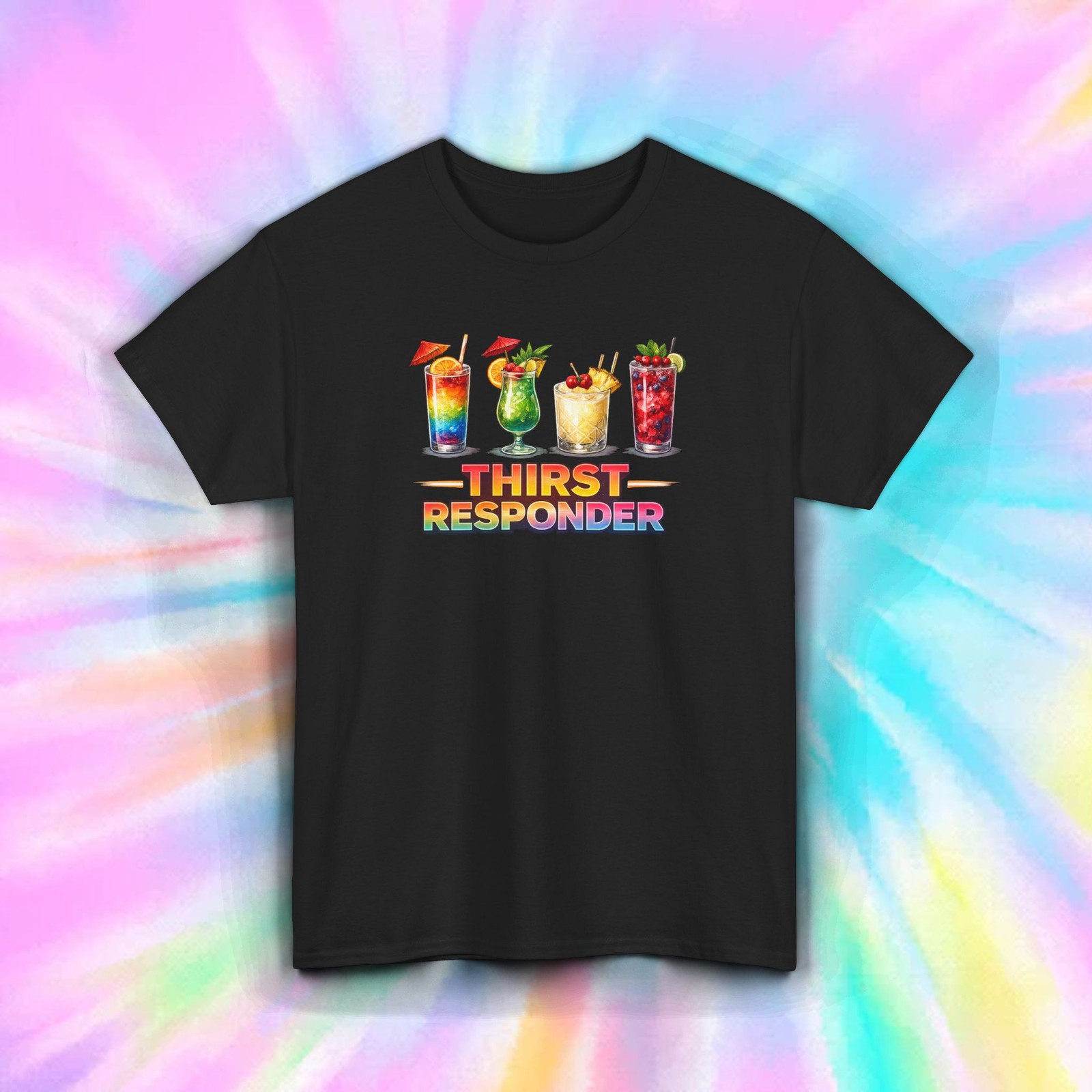 Thirst Responder T-Shirt Funny Drinking Shirt Cocktail Party Bartender Tee