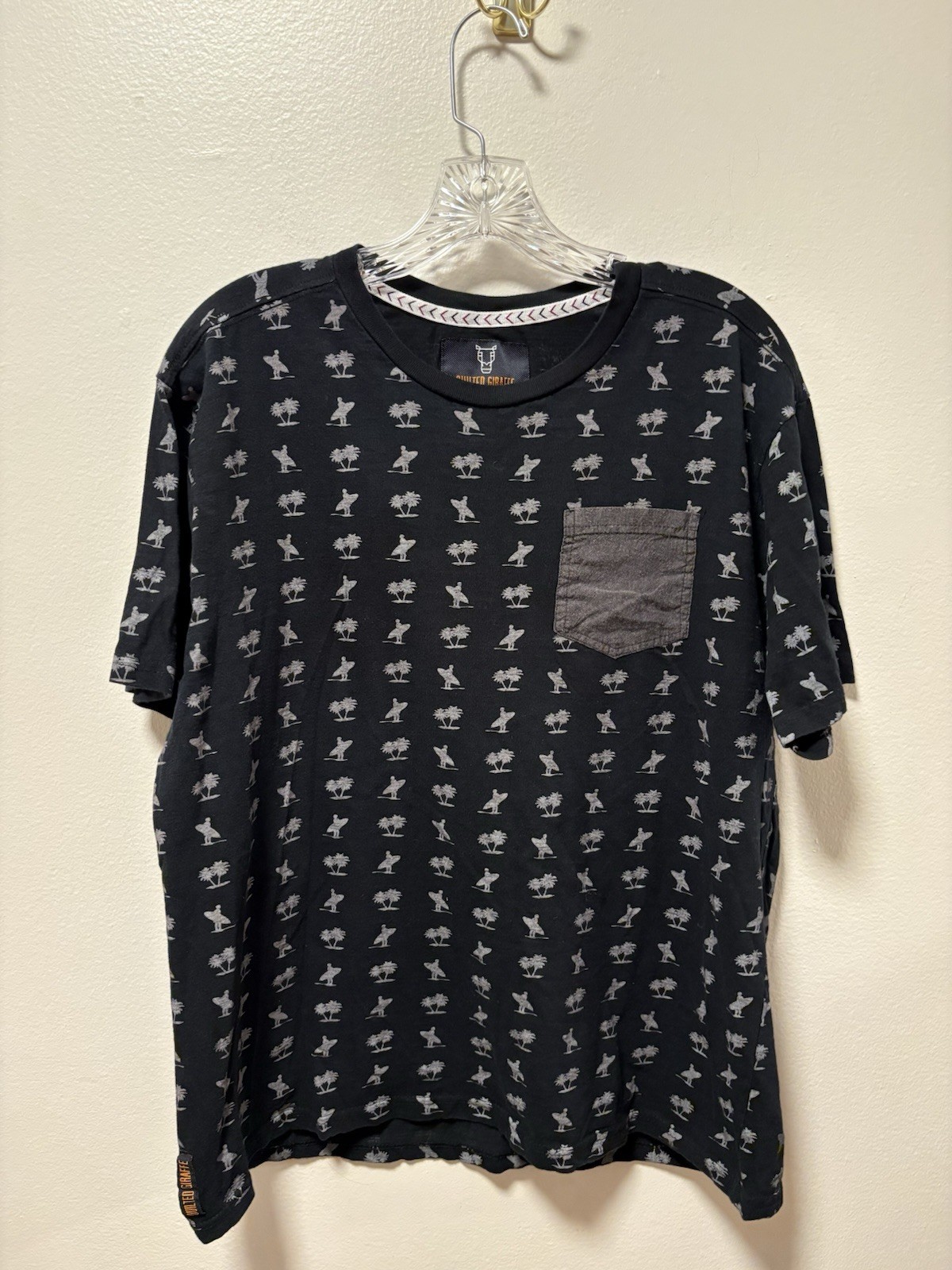 Quilted Giraffe Mens 100% Cotton Made In India Surfer Palm Tree Print XL