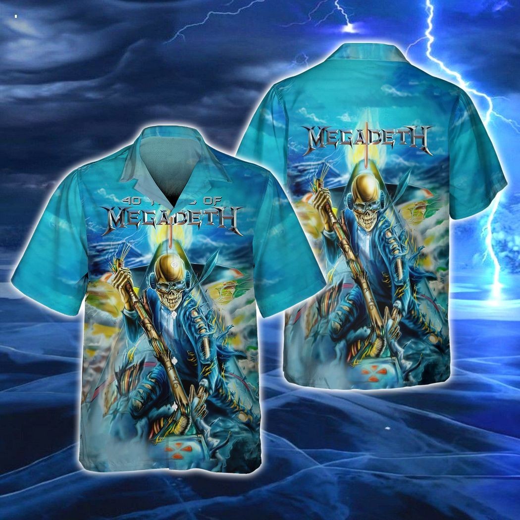1983-2023 Megadeth 40th Anniversary Hawaiian 3D Shirt Unisex S-5XL LO440