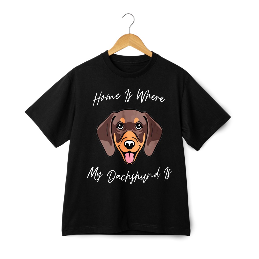 Cute Dachshund Fans Graphic T-Shirt Soft Cotton Casual Dog Lover Daily Wear