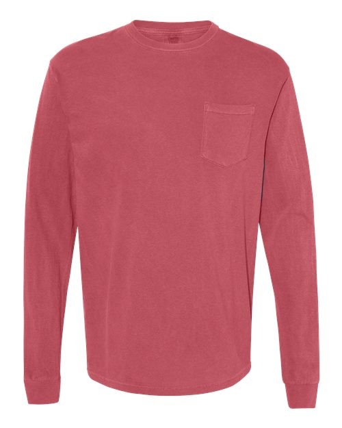 Comfort Colors 4410 Unisex Garment-Dyed Heavyweight Long Sleeve Pocket T-Shirt