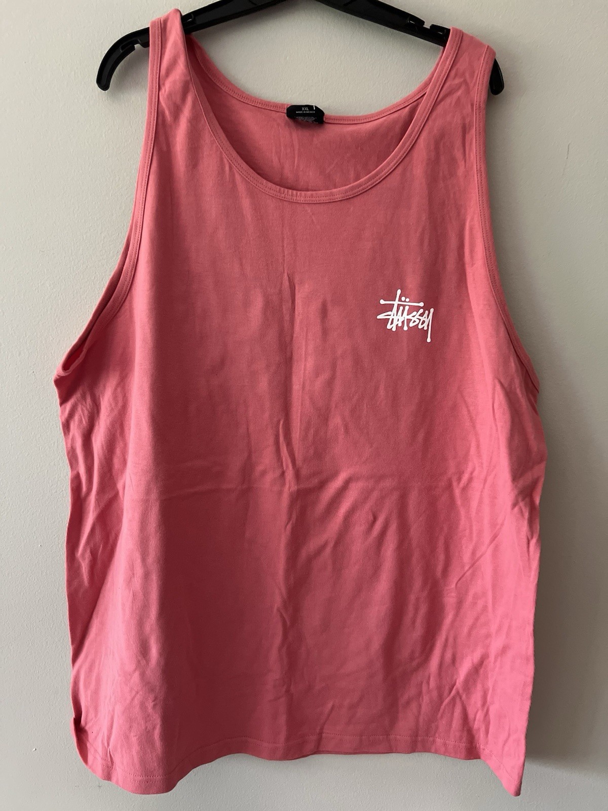 Stüssy Logo Tank Top Coral Pink Size XXL Streetwear NWOT **CUT Tag**