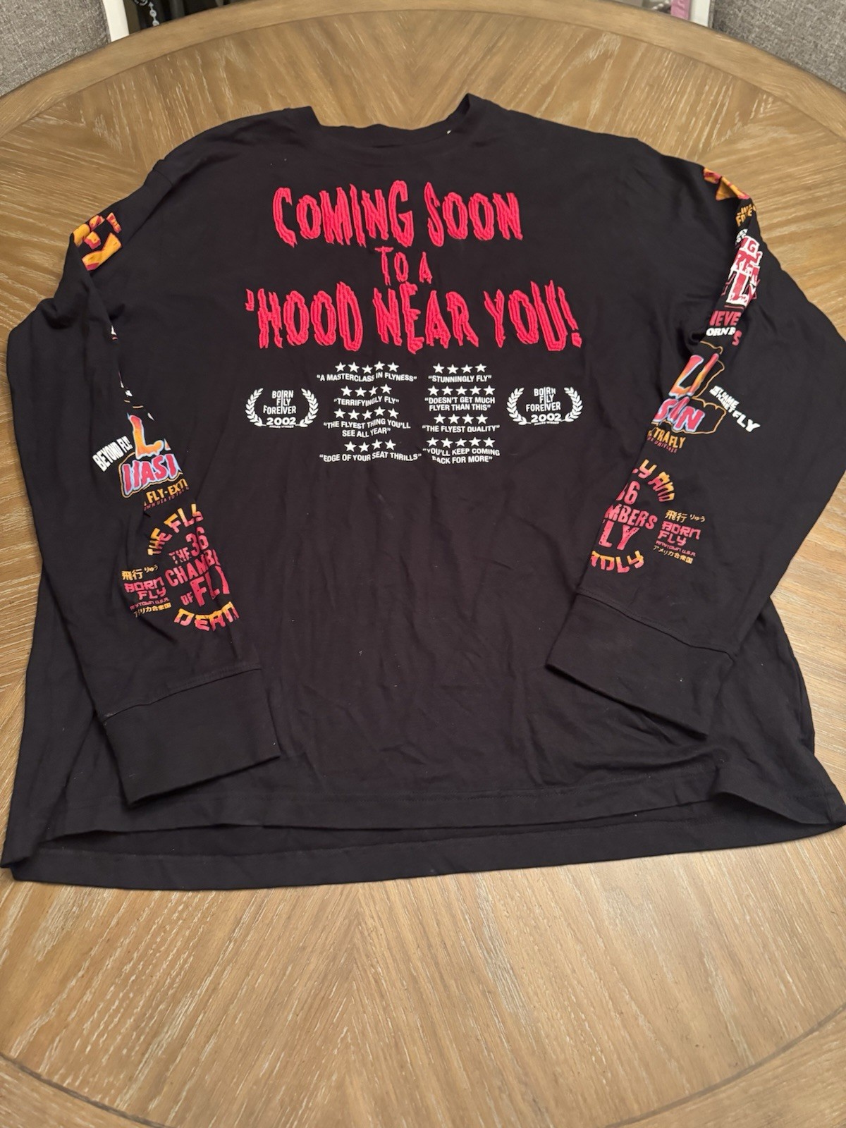 Born Fly Men’s 3XL Long Sleeve Coming Soon To a Hood Near You T-shirt – 👍
