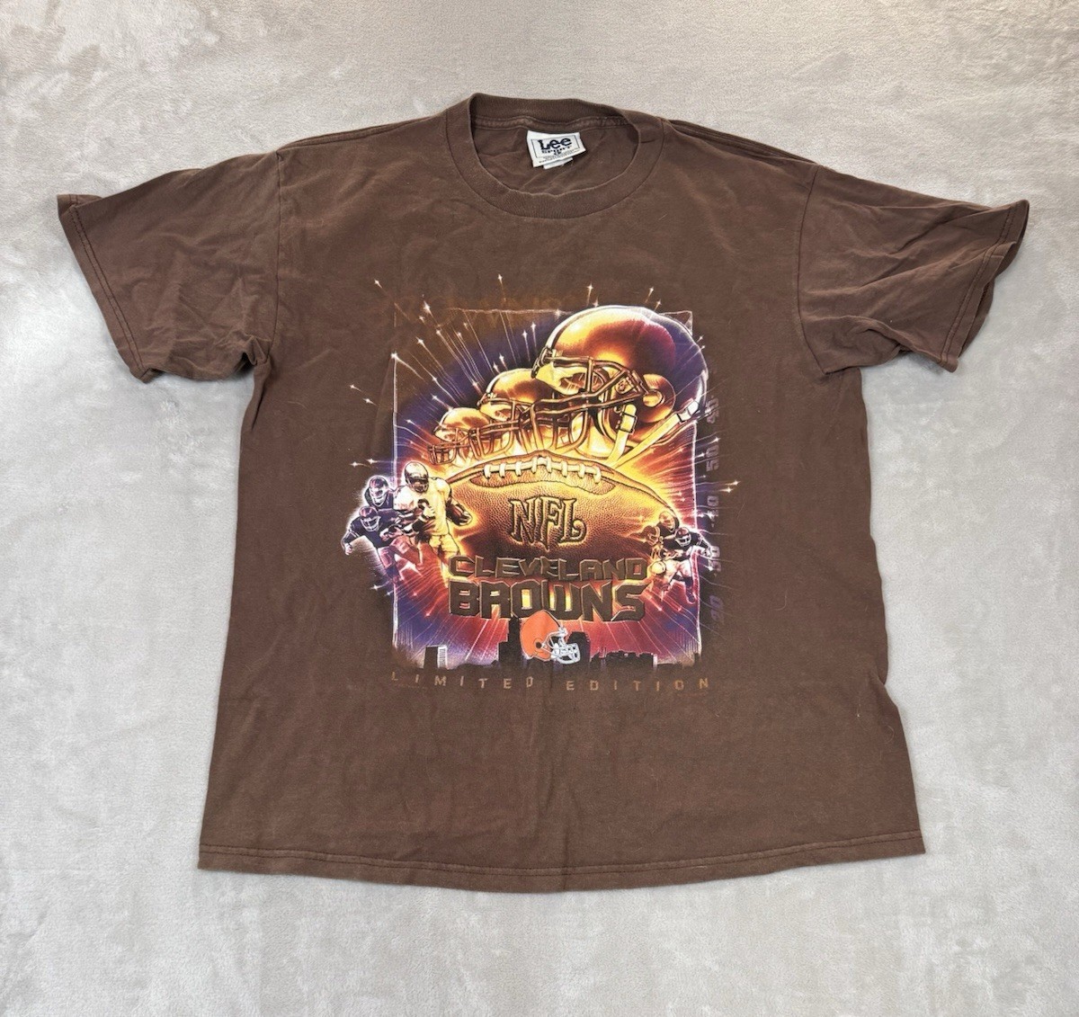 Vintage Lee Sports Cleveland Browns NFL Champions Short Sleeve T-Shirt Mens L