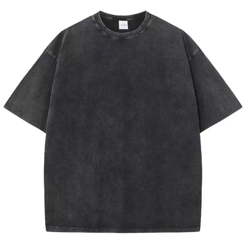 Oversized 100% Cotton Acid Wash T-shirt Heavyweight Hip Hop Style Tee