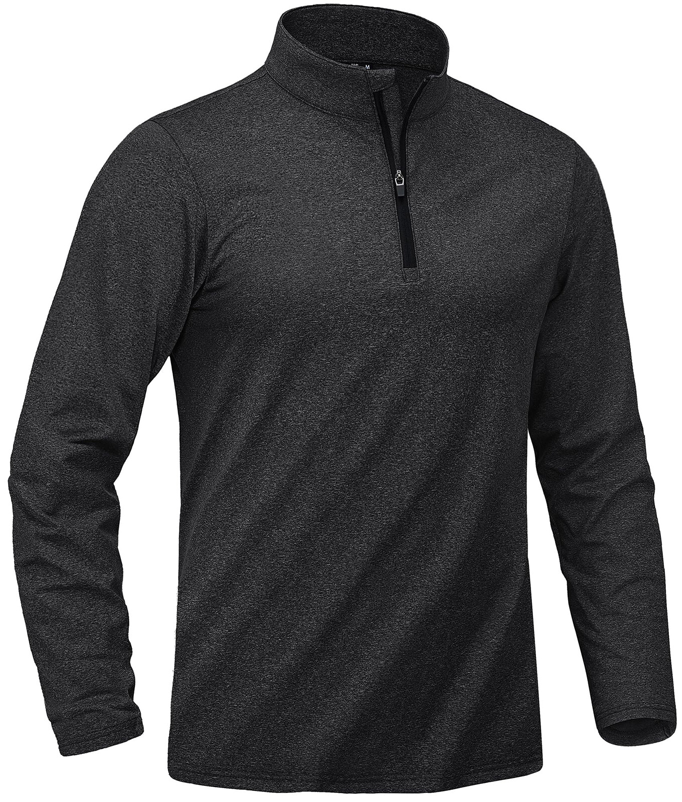 Men’s 1/4 Zip Quick Dry Long Sleeve Gym Fitness Casual Sport Performance T-Shirt