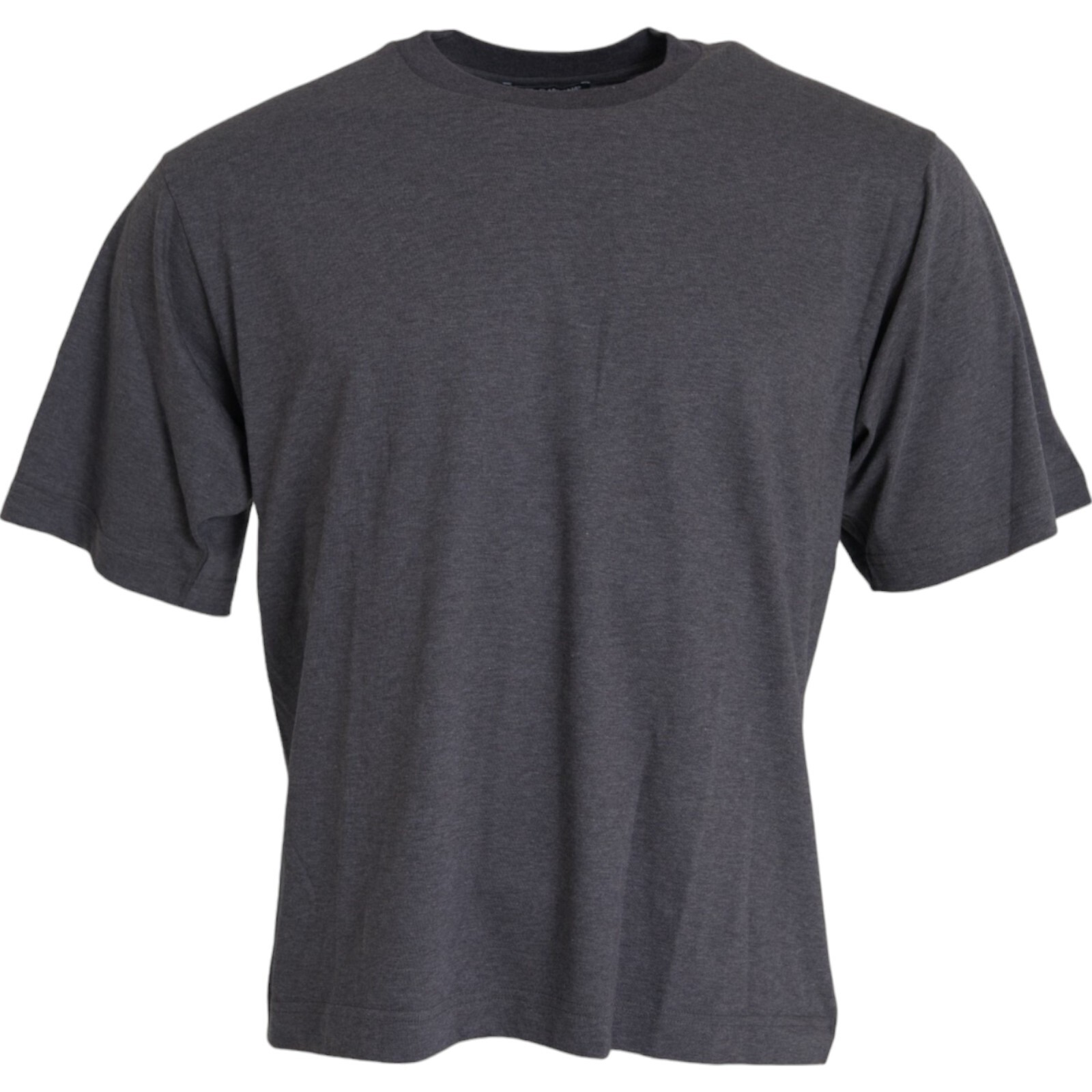DOLCE & GABBANA T-shirt Gray Cotton Round Neck Short Sleeve IT48/ US38/ M 300usd