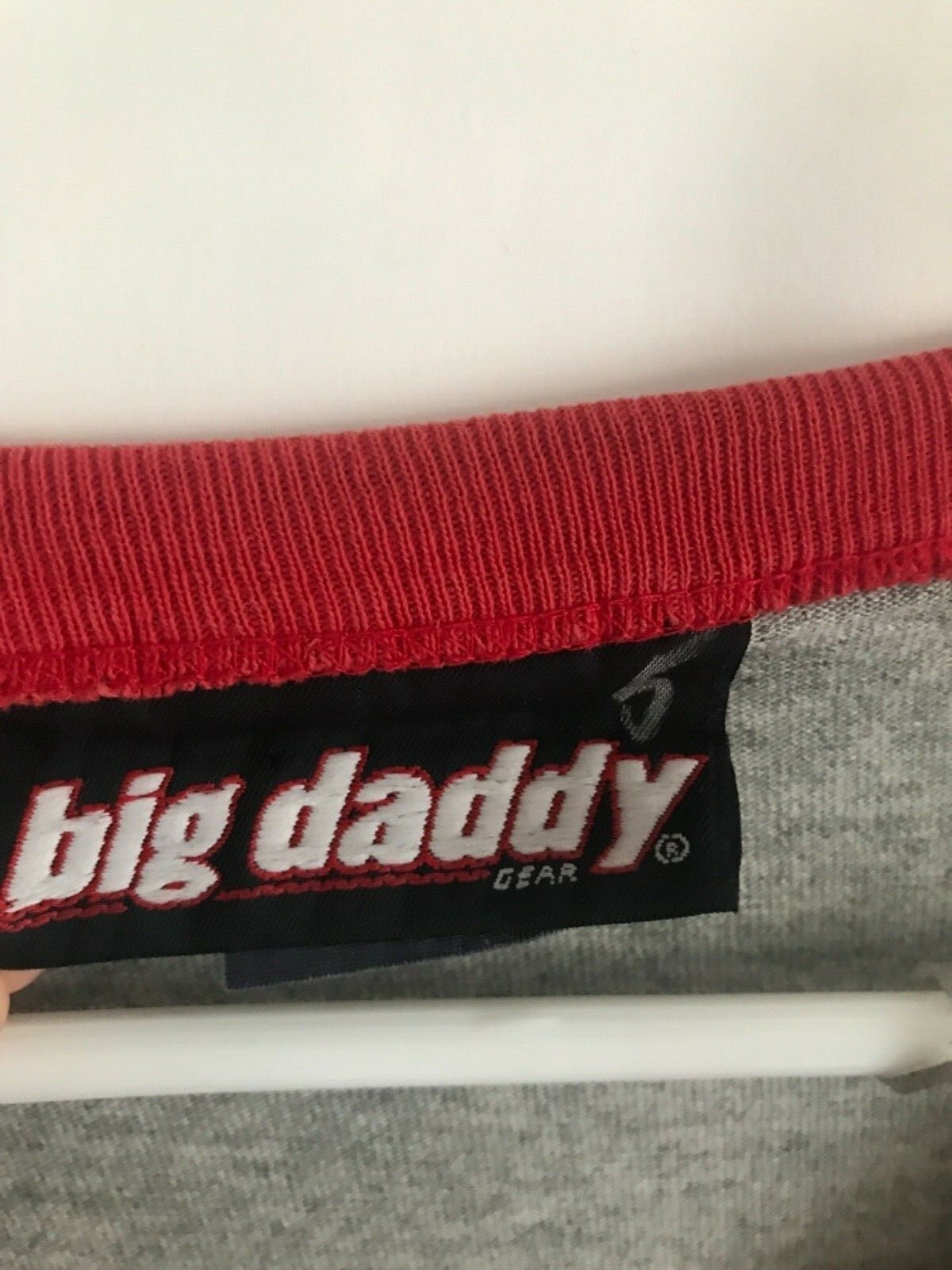 Big Daddy Men’s Sz 3XL Graphic Print 1 bd Logo Contrasting Trim Red Grey T-shirt