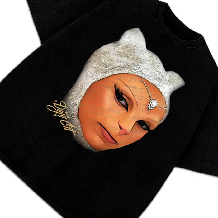 Doja Cat T-Shirt Amala Paint The Town Red Custom Graphic Big Face Cat T-Shirt
