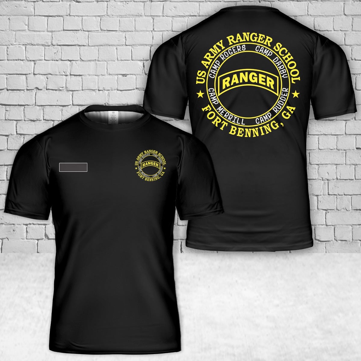 Custom Name US Army Ranger School Fort Benning 3D Shirt full size S-5XL