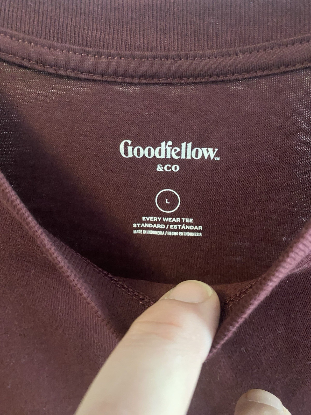 NEW Goodfellow & Co. “Every Wear Tee” Adult Size Large Crewneck Standard Fit