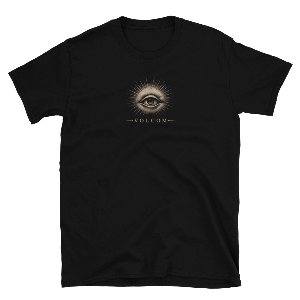 Volcom Opening Third Eyes T Shirt Gothic Vintage Eye Graphic Black Tee