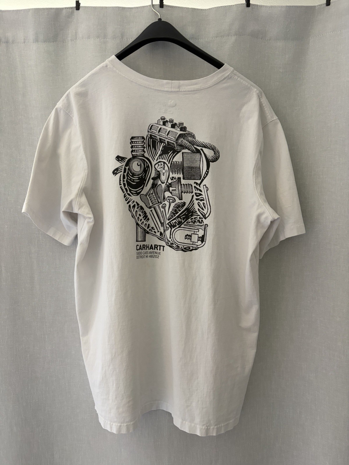 Vintage Carhartt Y2K Graphic Pocket T Shirt 2XL Tall Made In Guatemala