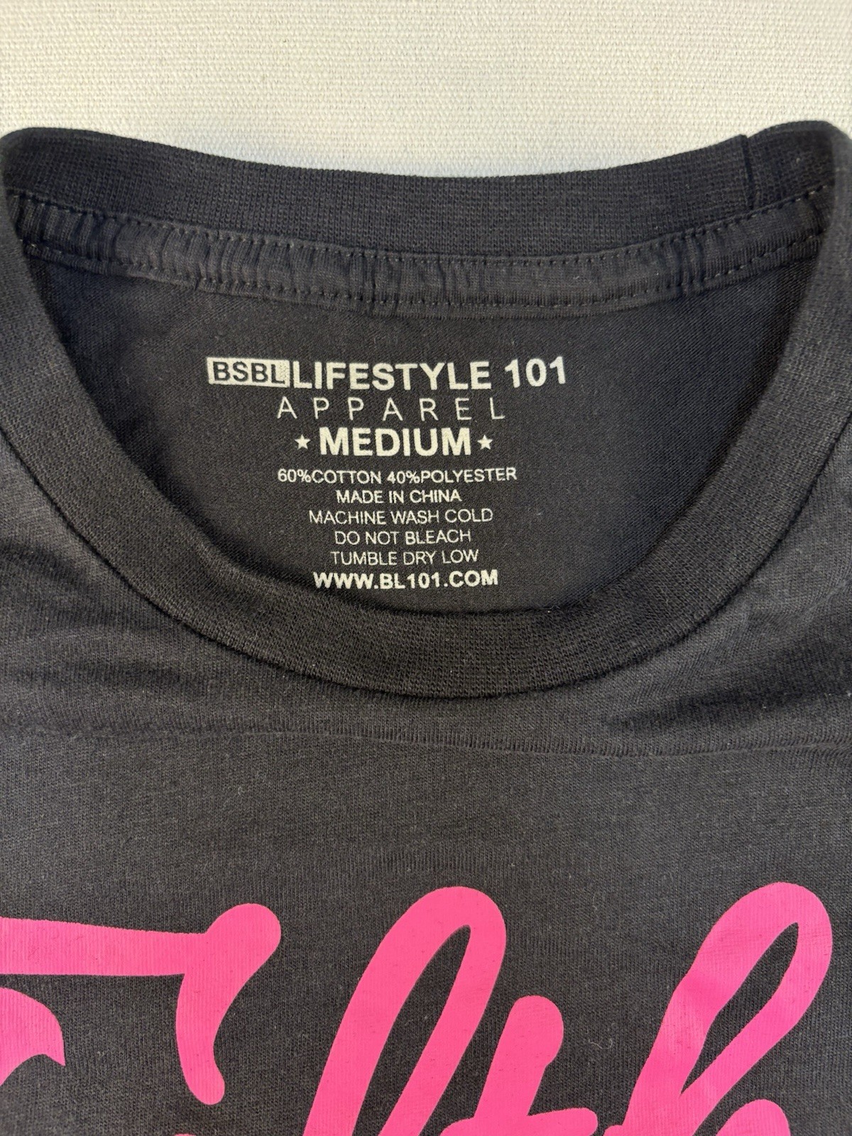 Baseball Lifestyle 101 Adult M Medium Filthy Tee Black Pink Graphic Tee NEW
