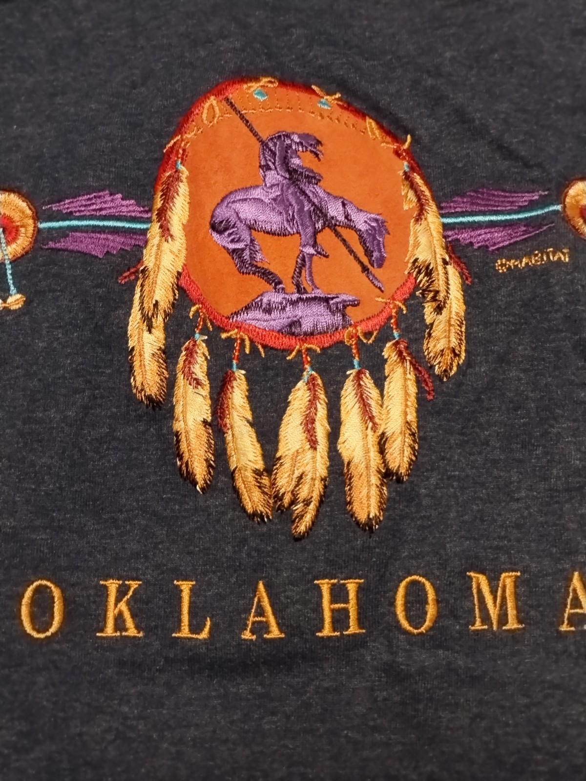 90’s Oklahoma Graphic Tee. Single Stitch, Embroidered, Made In USA. Size XL,…