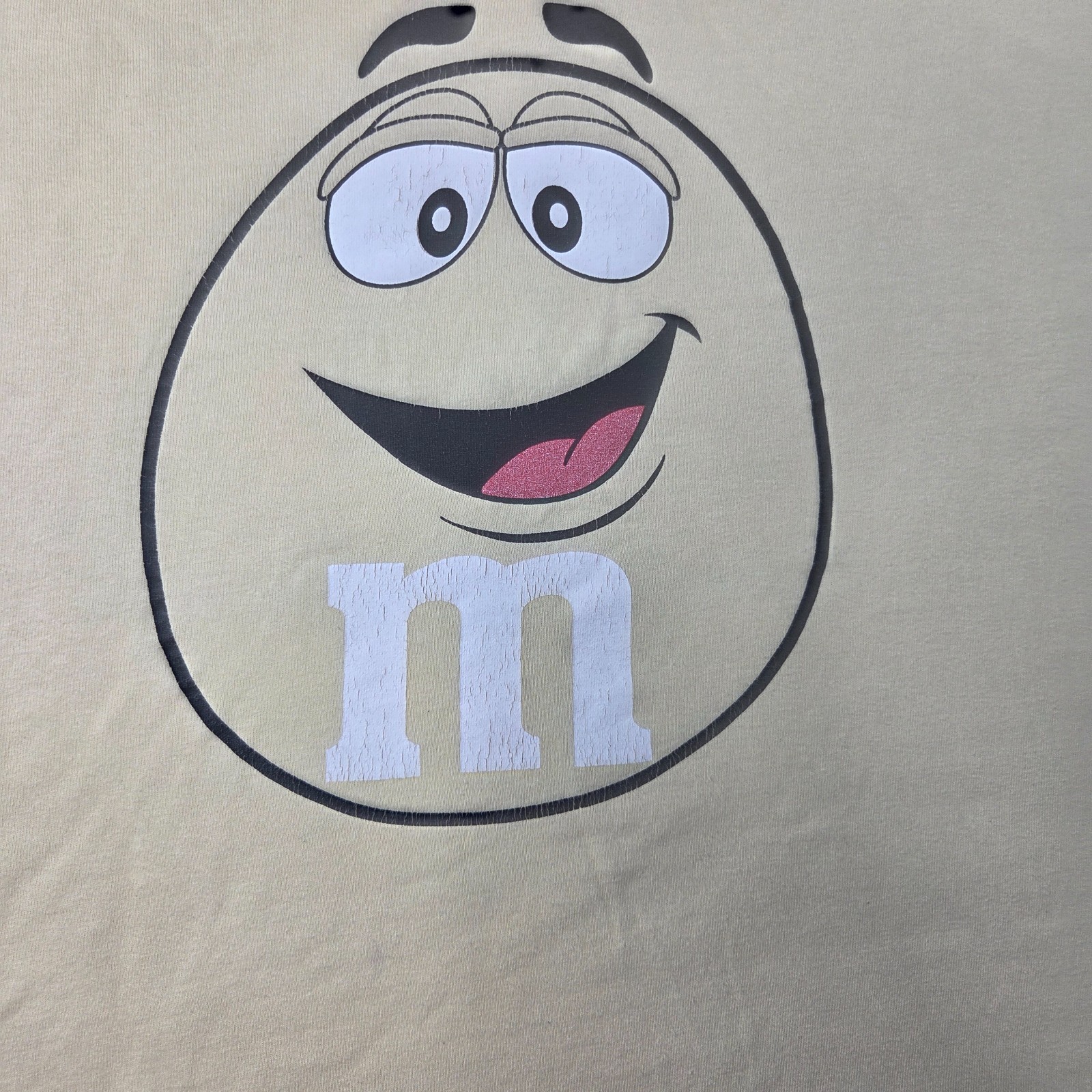 M&M’s Character Graphic T-Shirt Tan Beige Anvil 2XL Candy Logo Tee