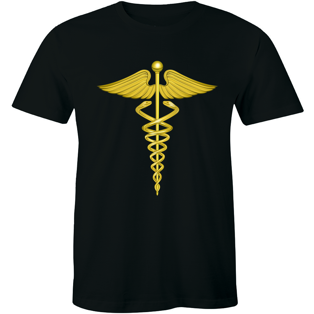 Caduceus Symbol Medical Service Medicine T-Shirt Stethoscope RN Nurse Doctor Tee