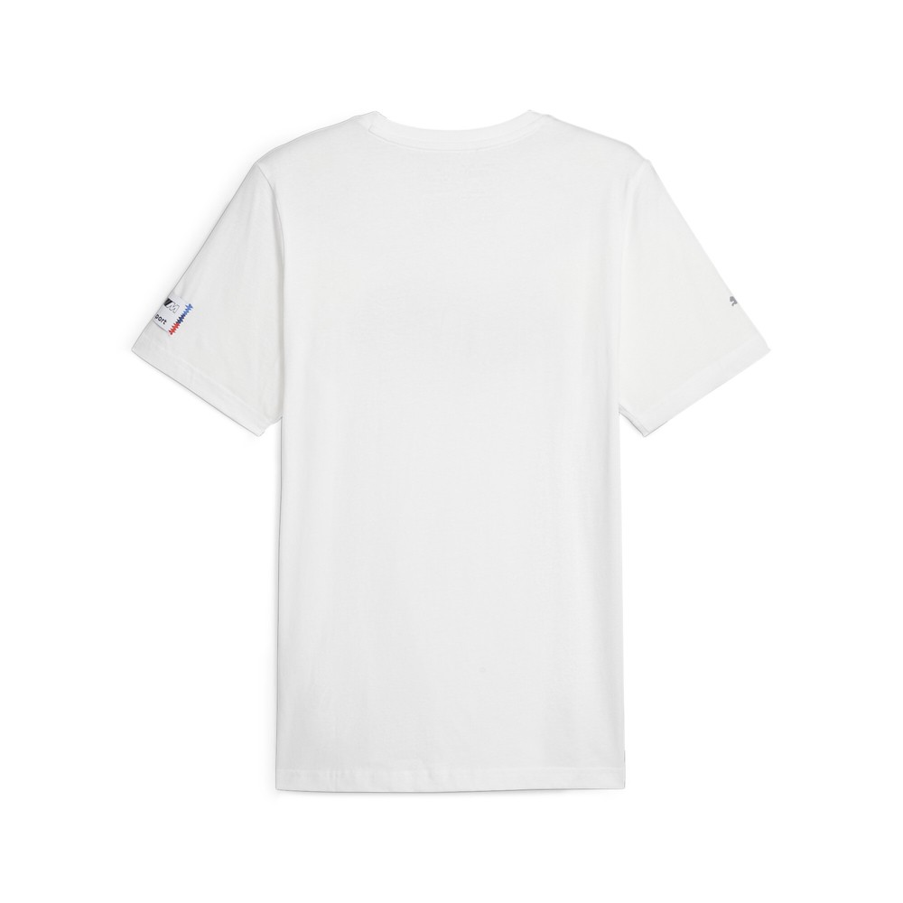 PUMA Bmw Mms Statement Car Graphic Crew Neck Short Sleeve T-Shirt Mens White Cas