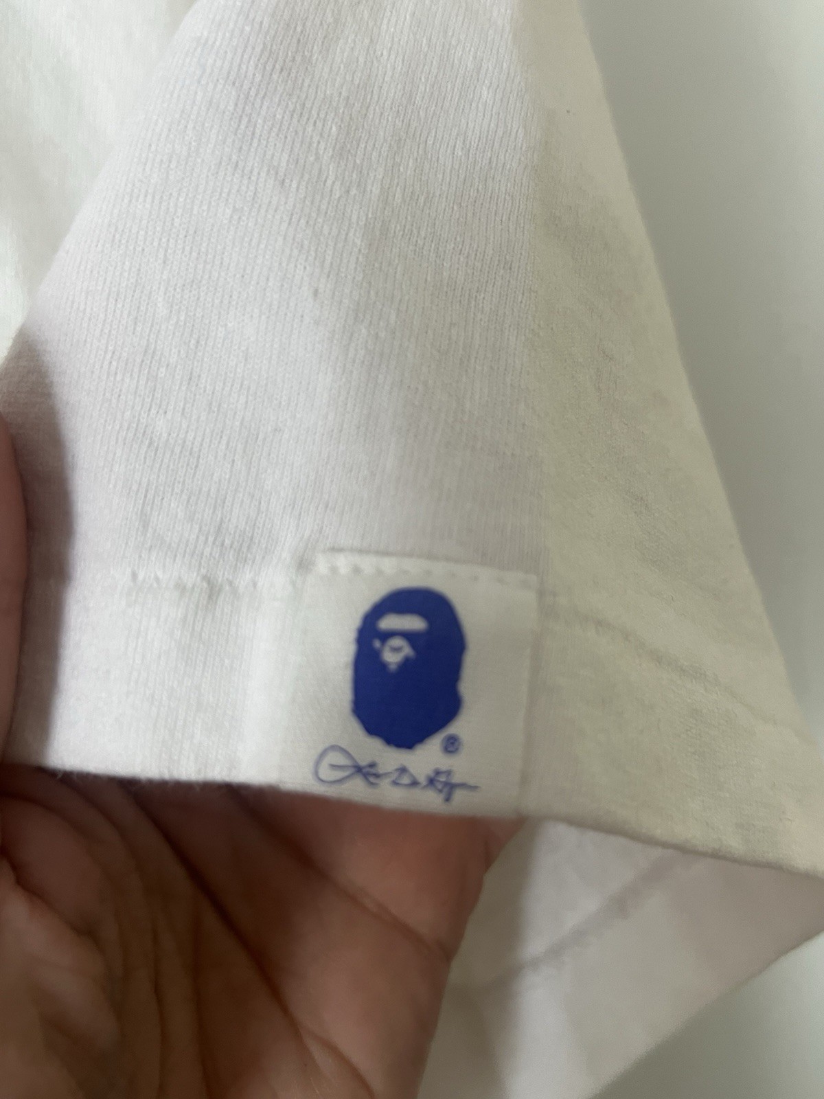 A Bathing Ape BAPE Baby Milo Graphic Logo Crew Neck Cotton Jersey Tee Men’s L