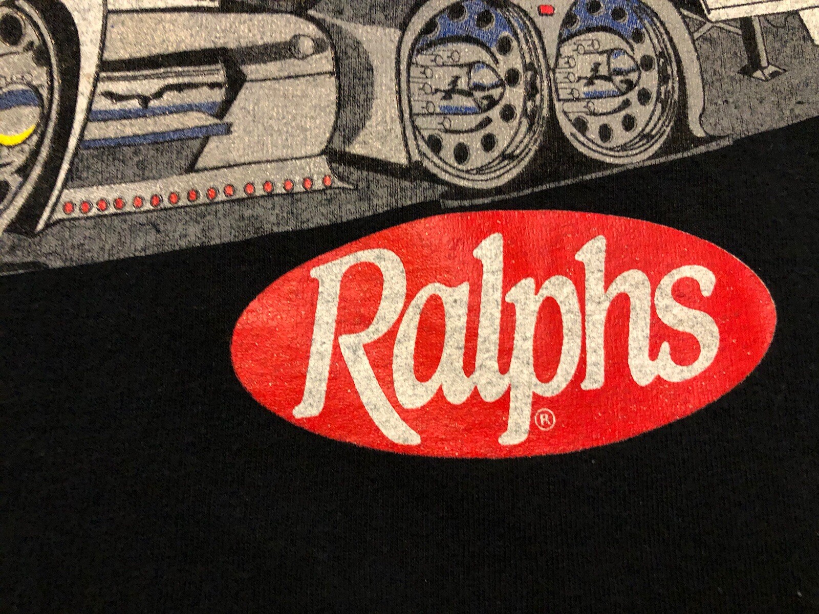 VTG. Food 4 Less Ralphs Kroger Logistics Pocket Employee Work Uniform T-Shirt XL