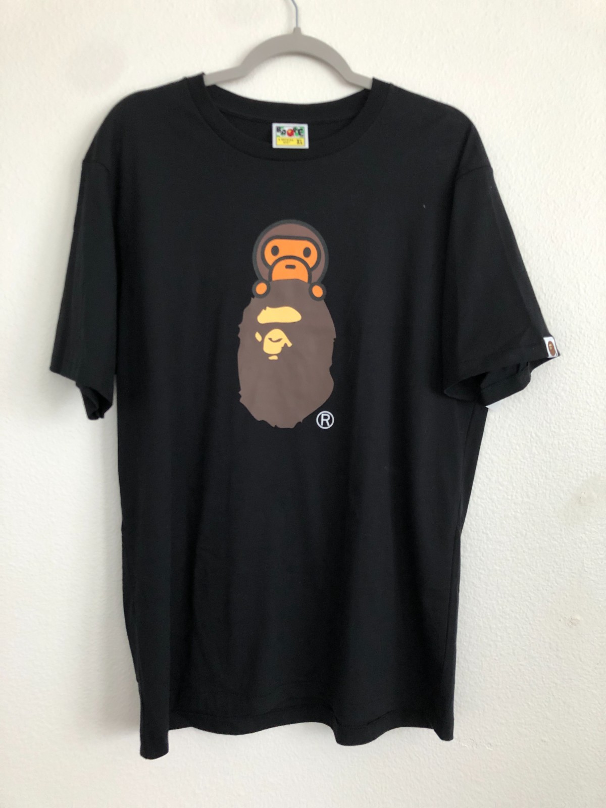 A BATHING APE BAPE HEAD BABY MILO T-shirt baby milo black men’s XL