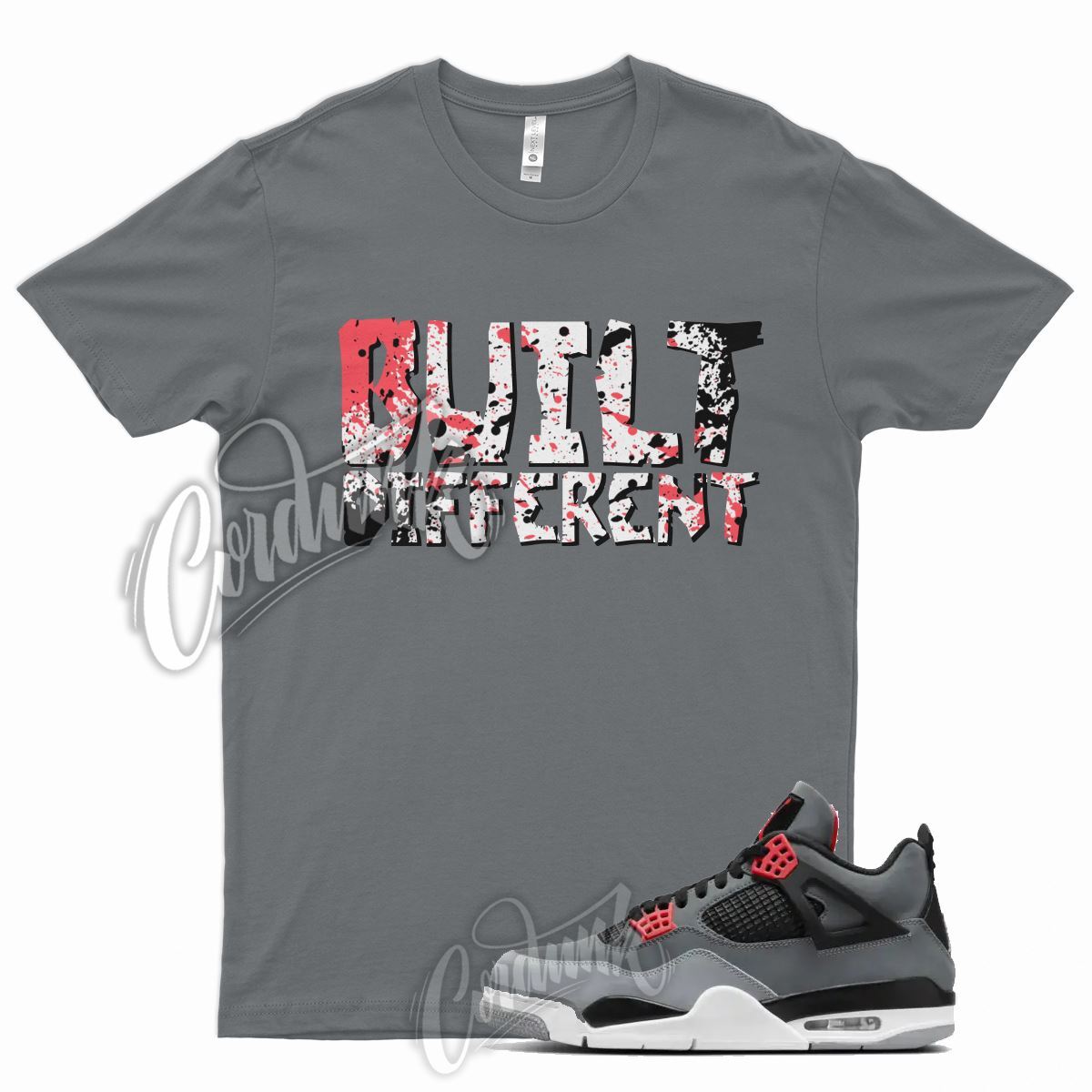 BUILT Shirt for J1 4 Infrared 6 Dark Grey 23 Black Cement Mid High Low 1 5