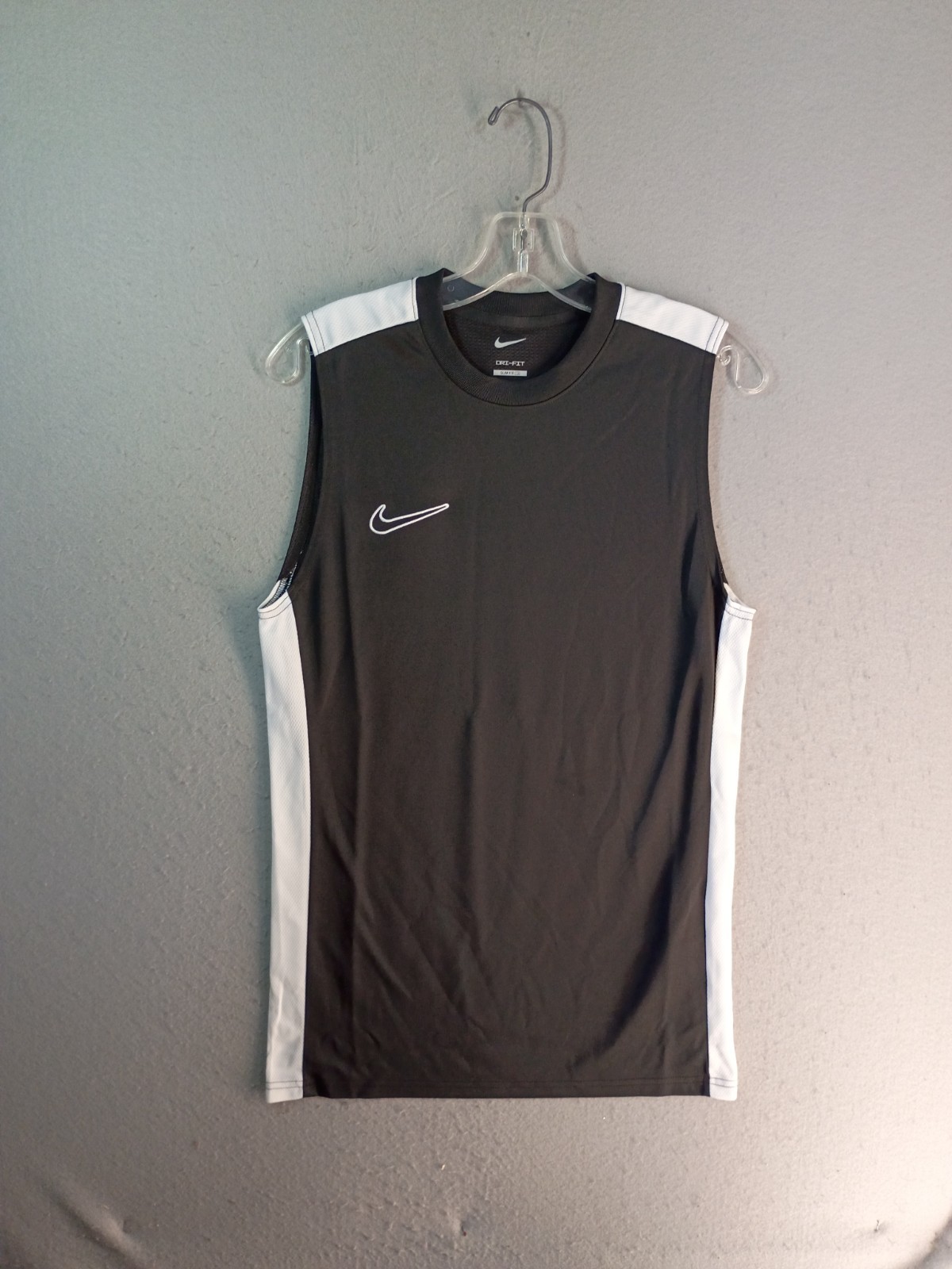 Nike Dri-FIT Academy Sleeveless Soccer Training Jersey Shirt Black Mens Small S