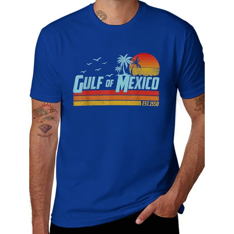 Gulf of Mexico Est 1550 Retro Vintage Beach T-Shirt