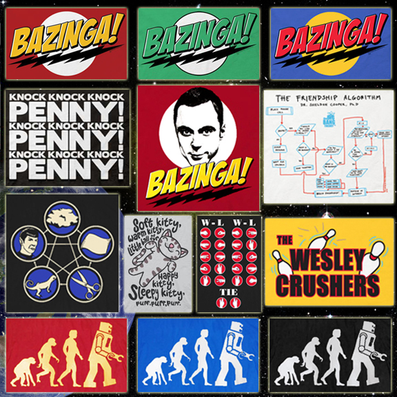 CHOOSE from Official The Big Bang Theory T-shirts Sheldon’s Tee’s
