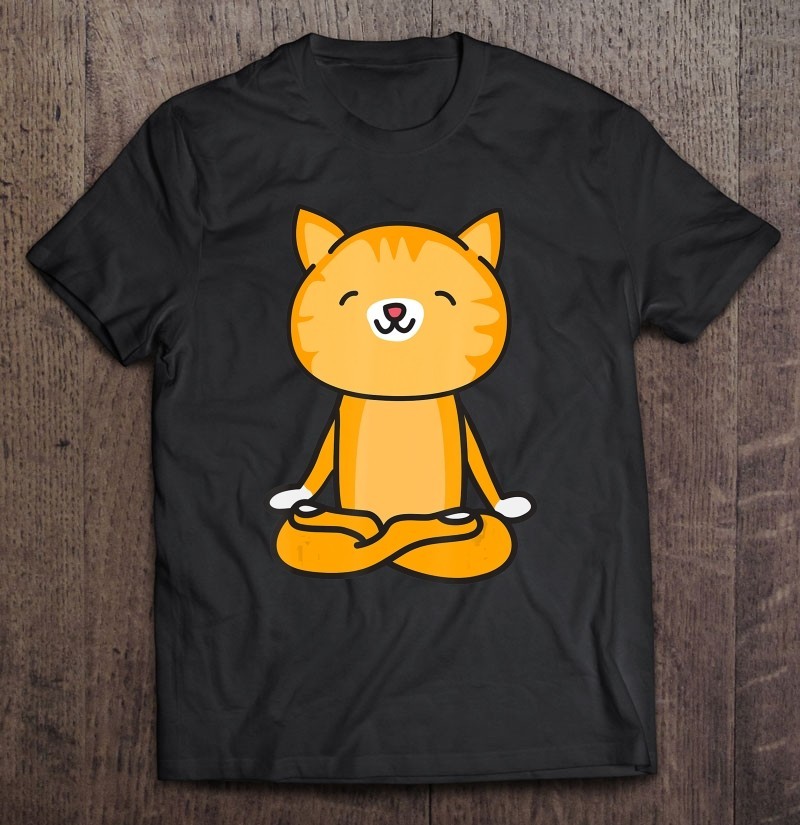 Cat Funny Cat Yoga Cute Gift T shirt Size S To 4XL