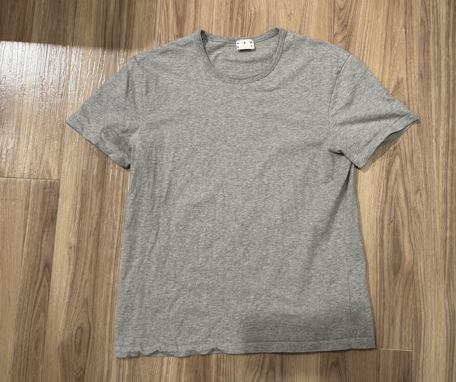 ASKET Premium Organic Cotton T-Shirts Medium Short Grey / Dark Navy